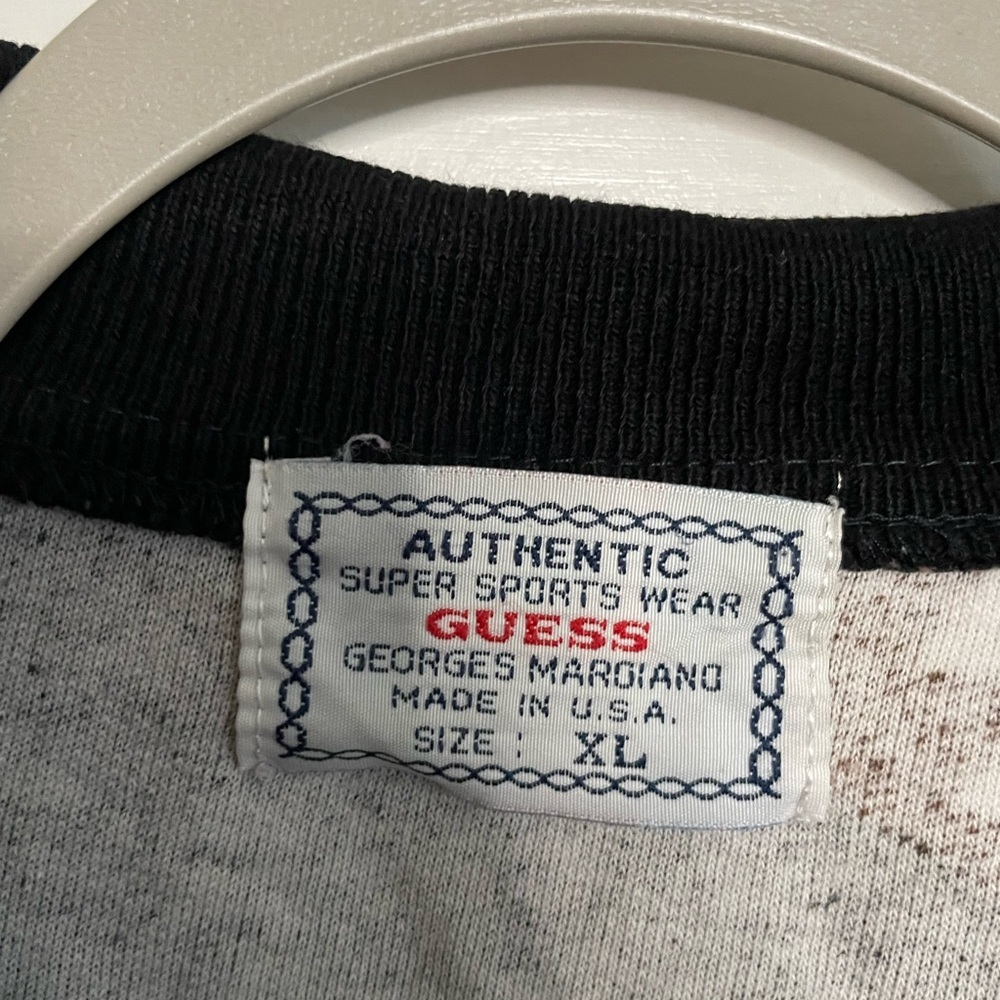 Guess Vintage Men’s Shirt Long Sleeve Terry Polo Tribal Aztec Print Size XL - Picture 4 of 6